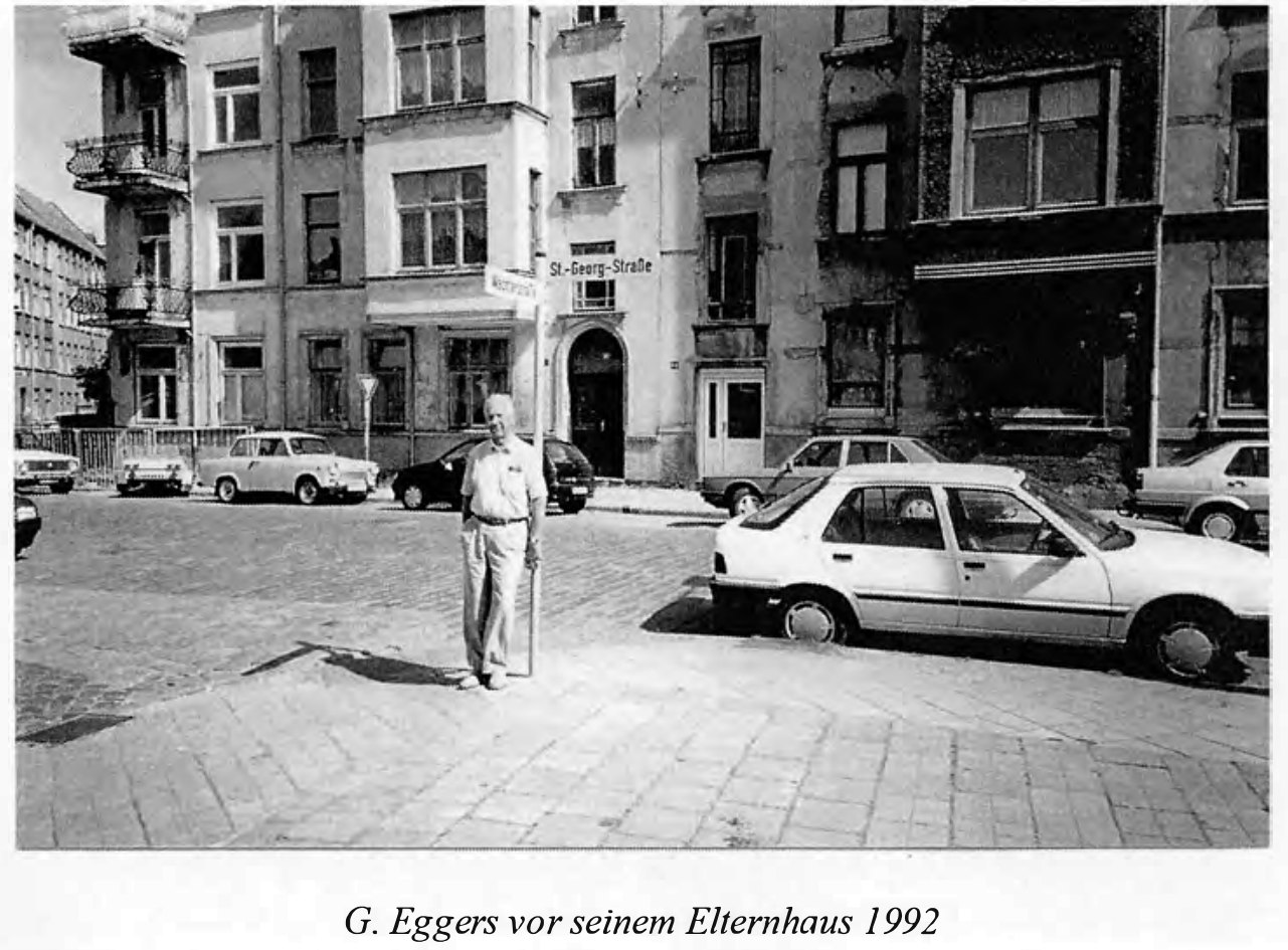 Gerhard Eggers in front of his parental home, 1992